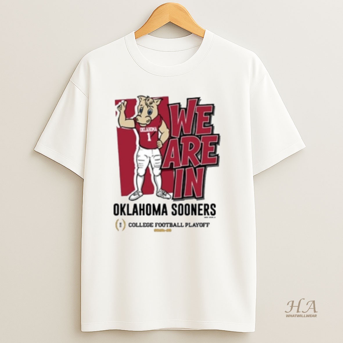 Official We Are In Oklahoma Sooners 2025 Cfp Bound Mascot T Shirt