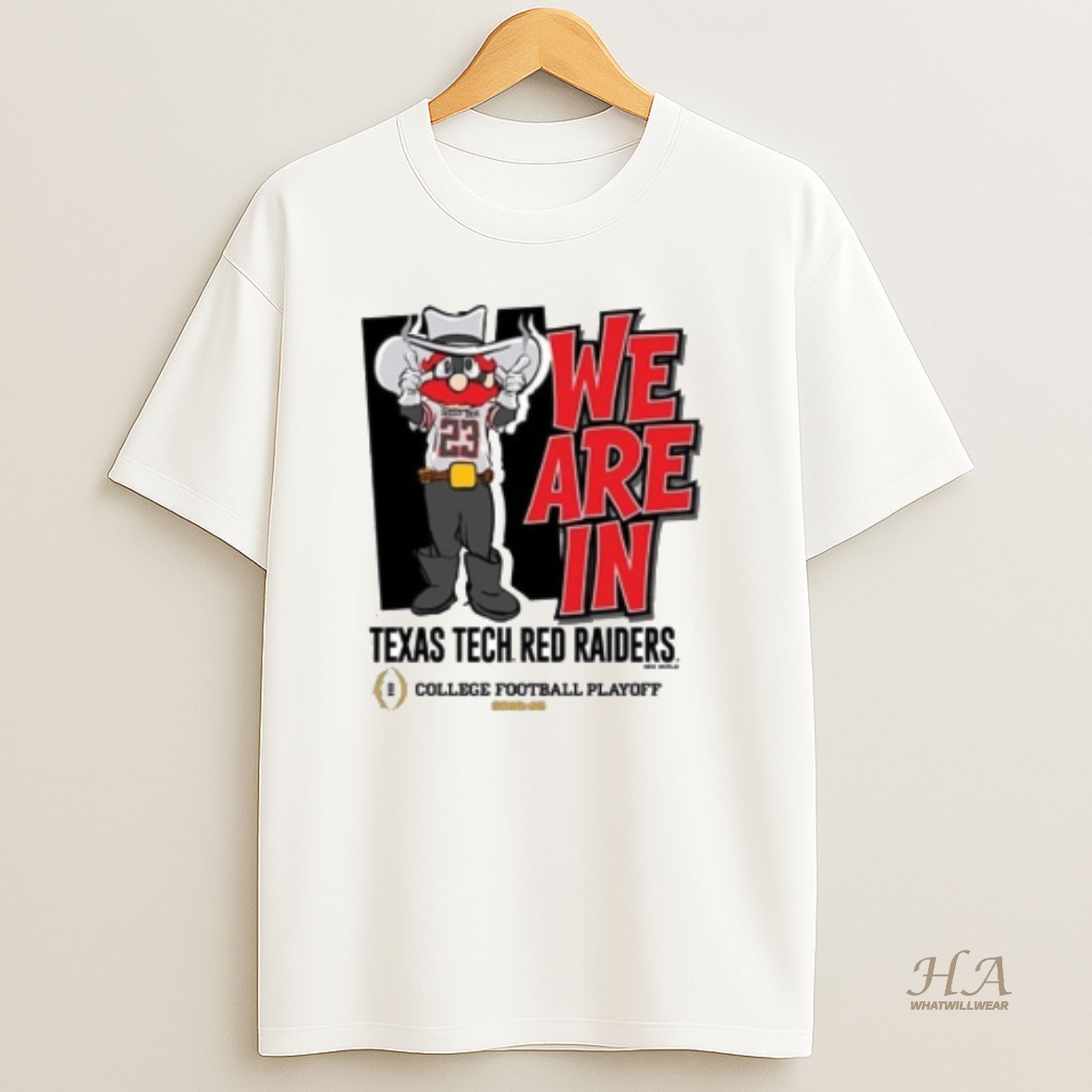 Official We Are In Tech Red Raiders 2025 Cfp Bound Mascot T Shirt