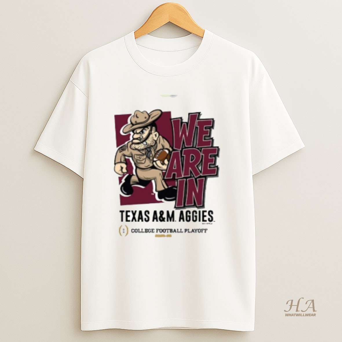 Official We Are In Texas Am Aggies 2025 Cfp Bound Mascot T Shirt