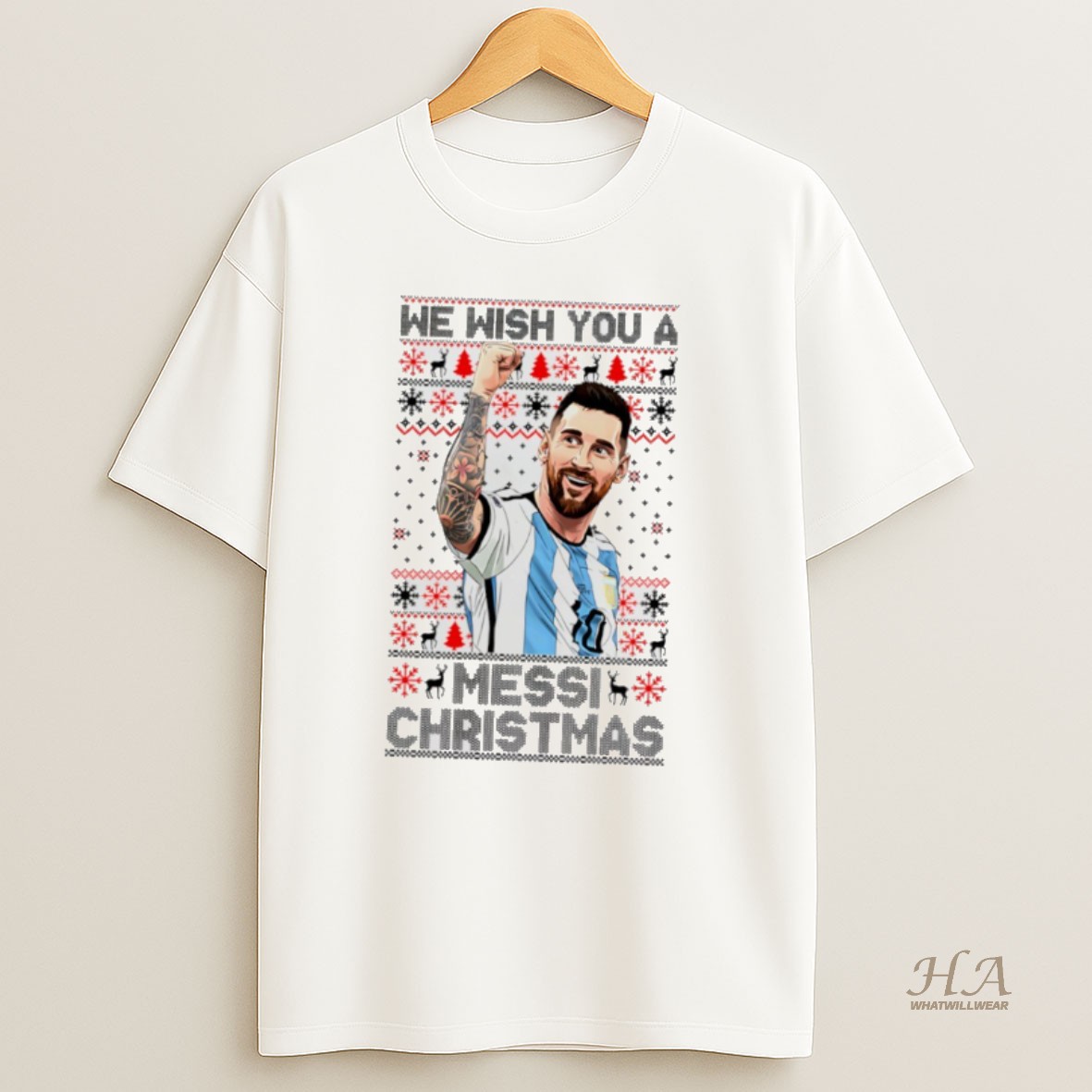 Official We Wish You A Messi Christmas Ugly Shirt