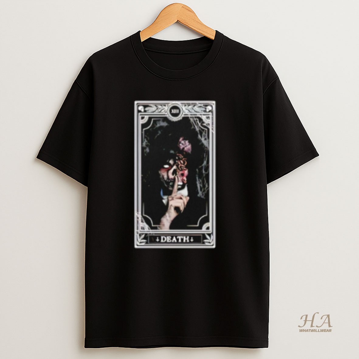 Official Wednesday Addams Death Tarot Card Xiii T Shirt