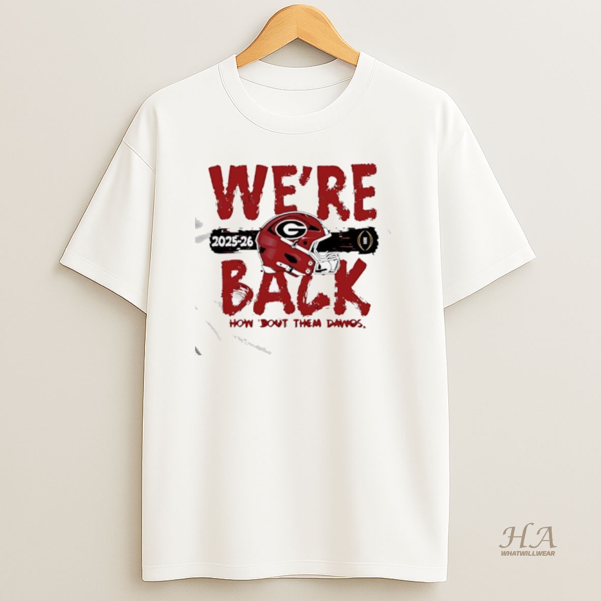 Official Were Back Georgia Bulldogs 2025 Cfp Bound Helmet T Shirt