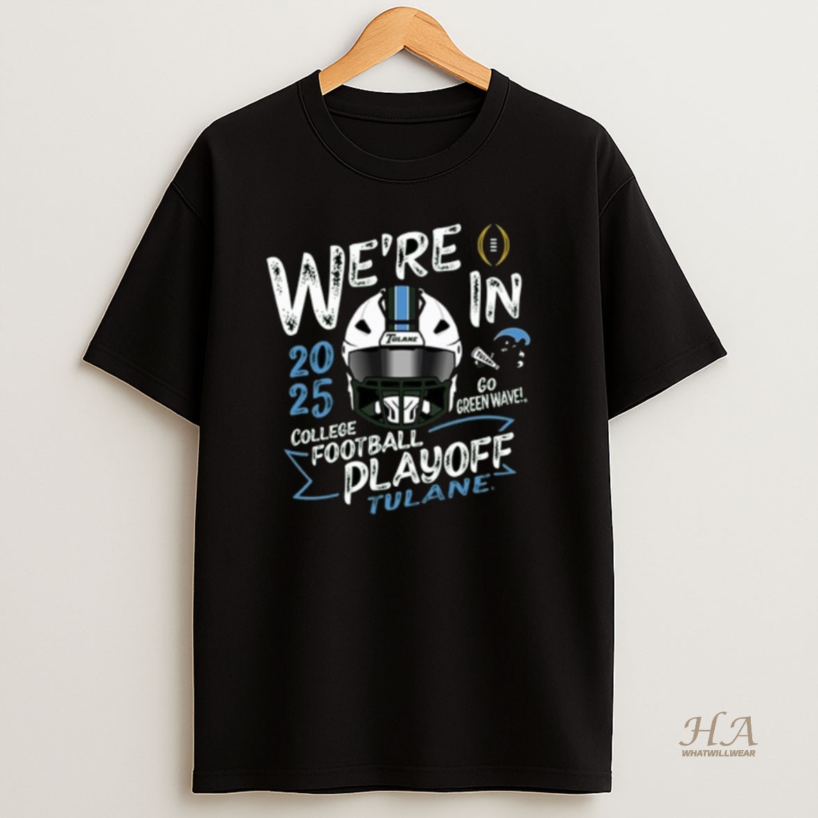 Official Were In Tulane Green Wave Green 2025 Cfp Bound Go Green Wave Shirt
