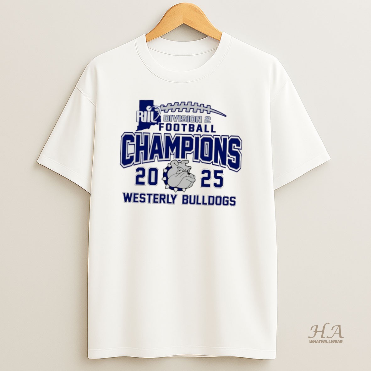 Official Westerly Bulldogs 2025 Riil Football Champions Division 2 Shirt