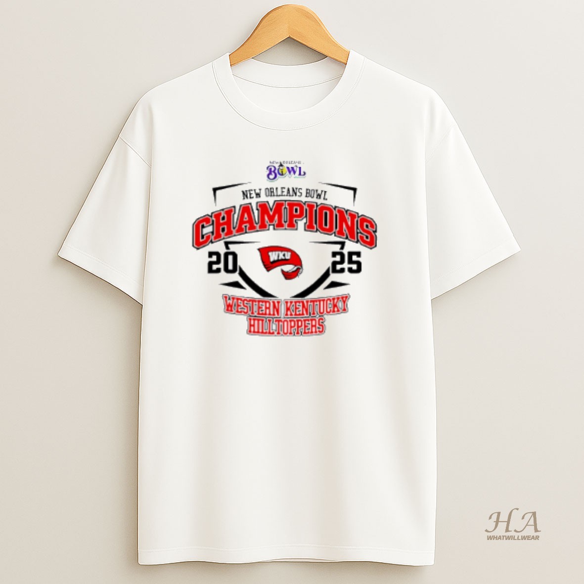 Official Western Kentucky Hilltoppers New Orleans Bowl Champions 2025 Class T Shirt