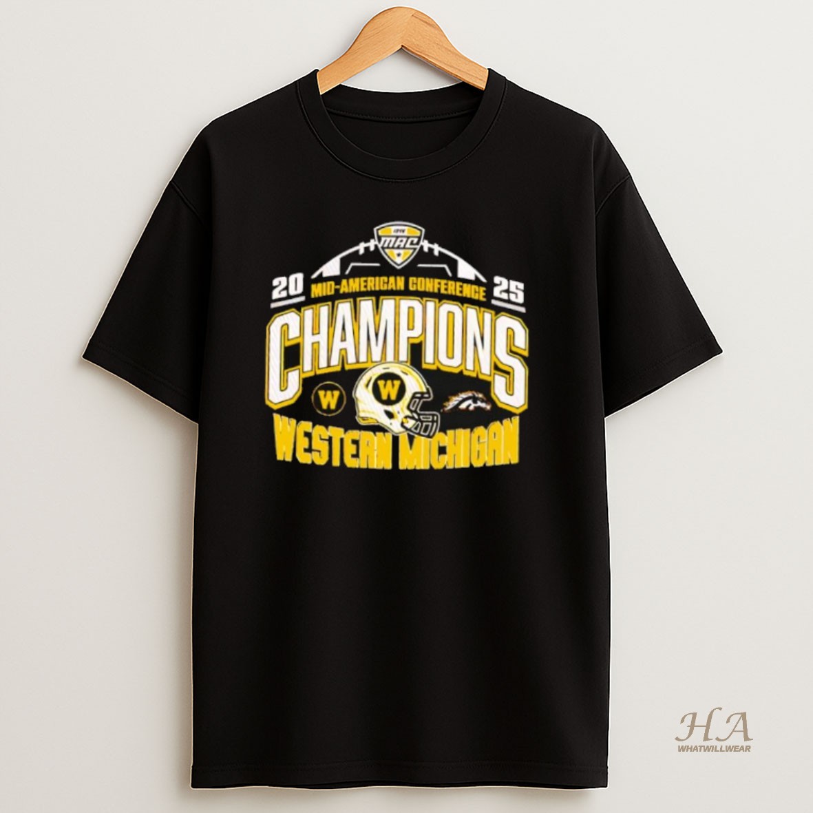Official Western Michigan Broncos 2025 Mid American Conference Football Champions Shirt