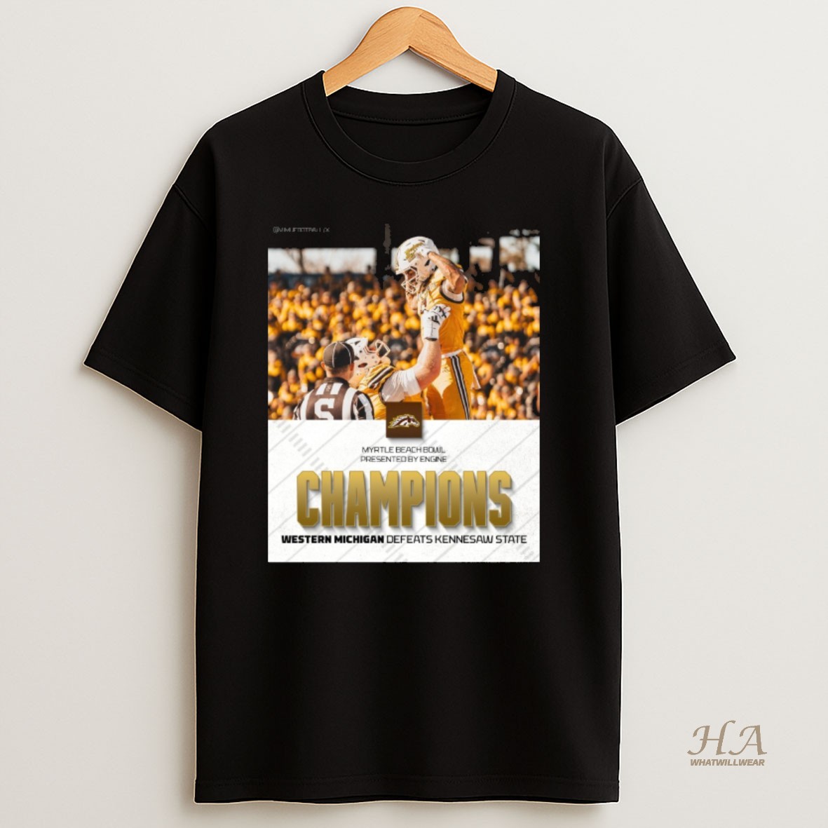 Official Western Michigan Broncos Defeated Kennesaw State 2025 Myrtle Beach Bowl T Shirt