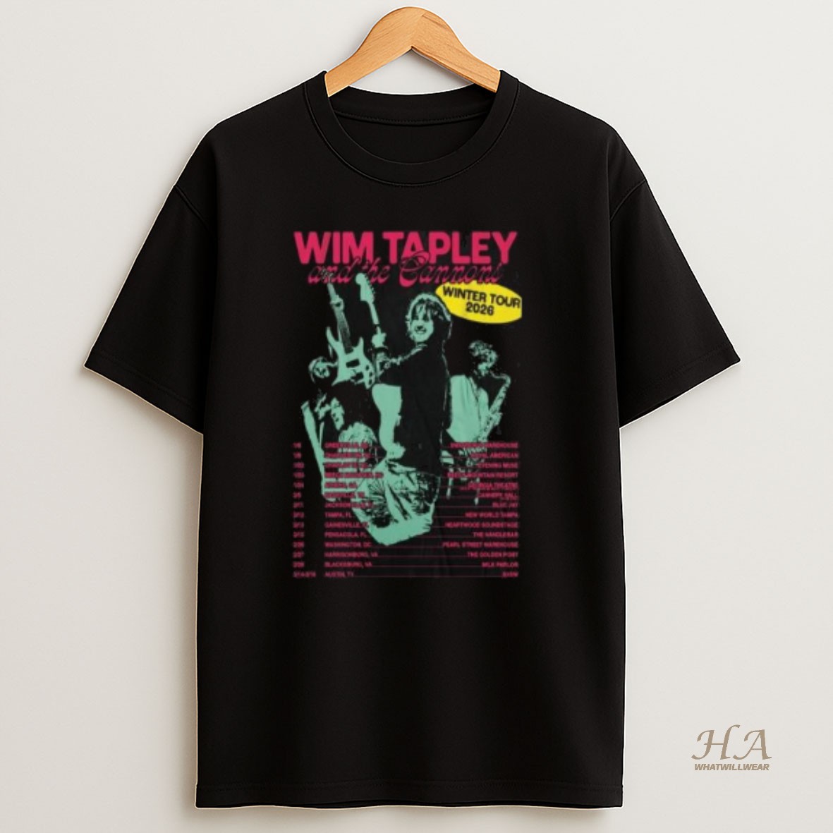 Official Wim Tapley Winter Tour 2026 Circle Black T Shirt