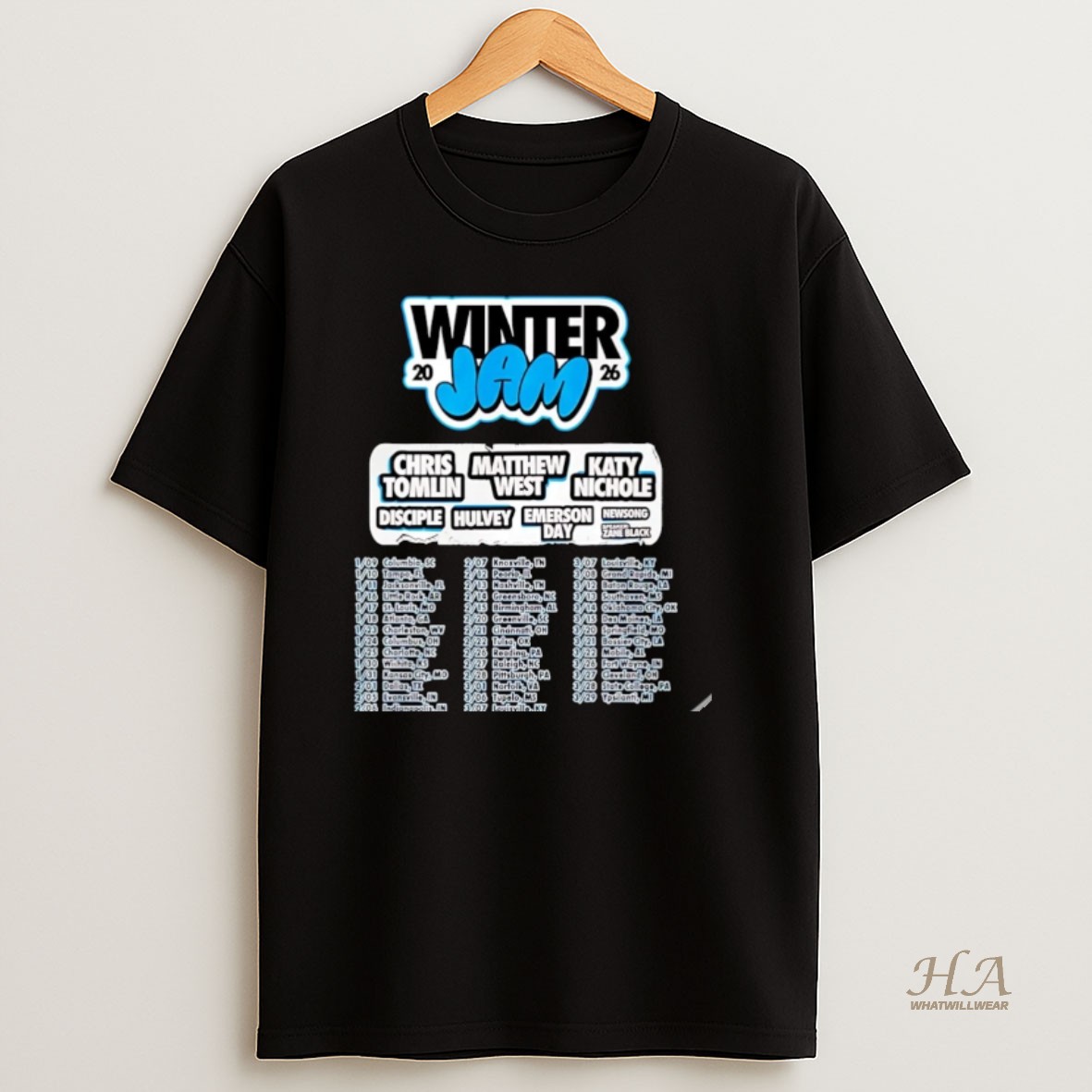 Official Winter Jam Tour 2026 Chris Tomlin Matthew West Katy Nichole Christmas T Shirt