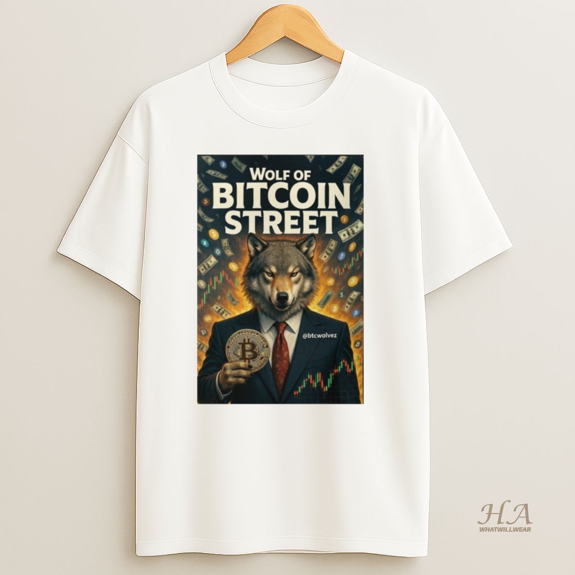 Official Wolf Of Bitcoin Street Wolf Of Wall Street T Shirt