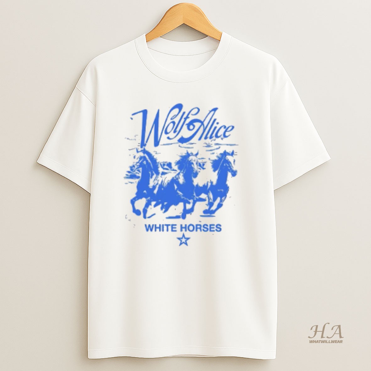 Official Wolf Alice White Horses T Shirt