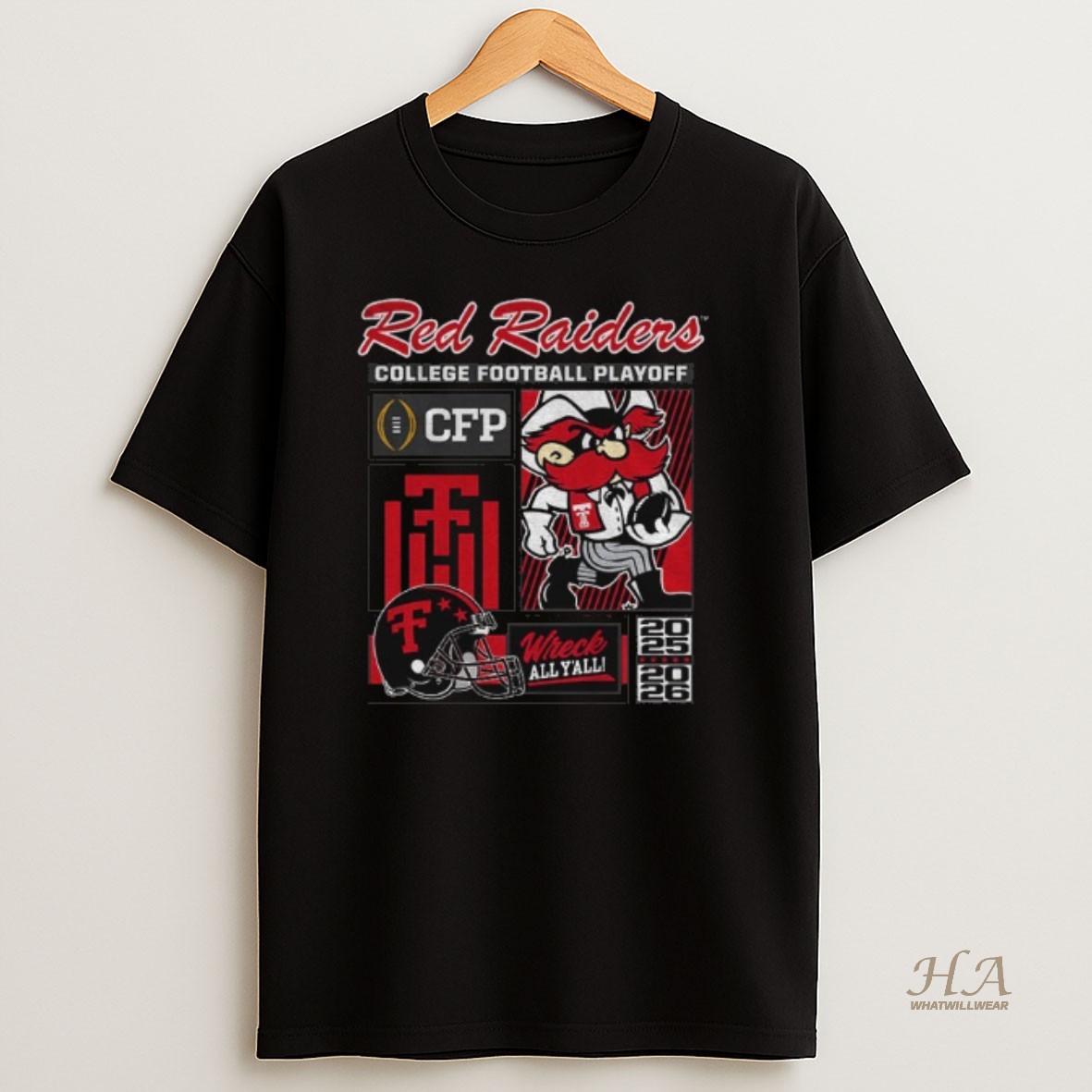 Official Wreck All Yall Texas Tech Red Raiders Big 12 Football Champions Cfp T Shirt