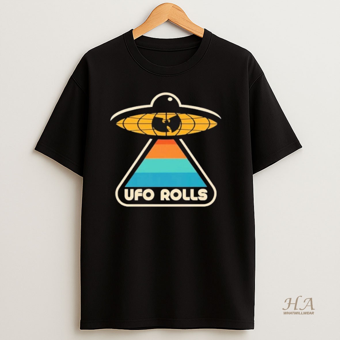 Official Wu Tang Clan X Ufo Rolls Logo T Shirt
