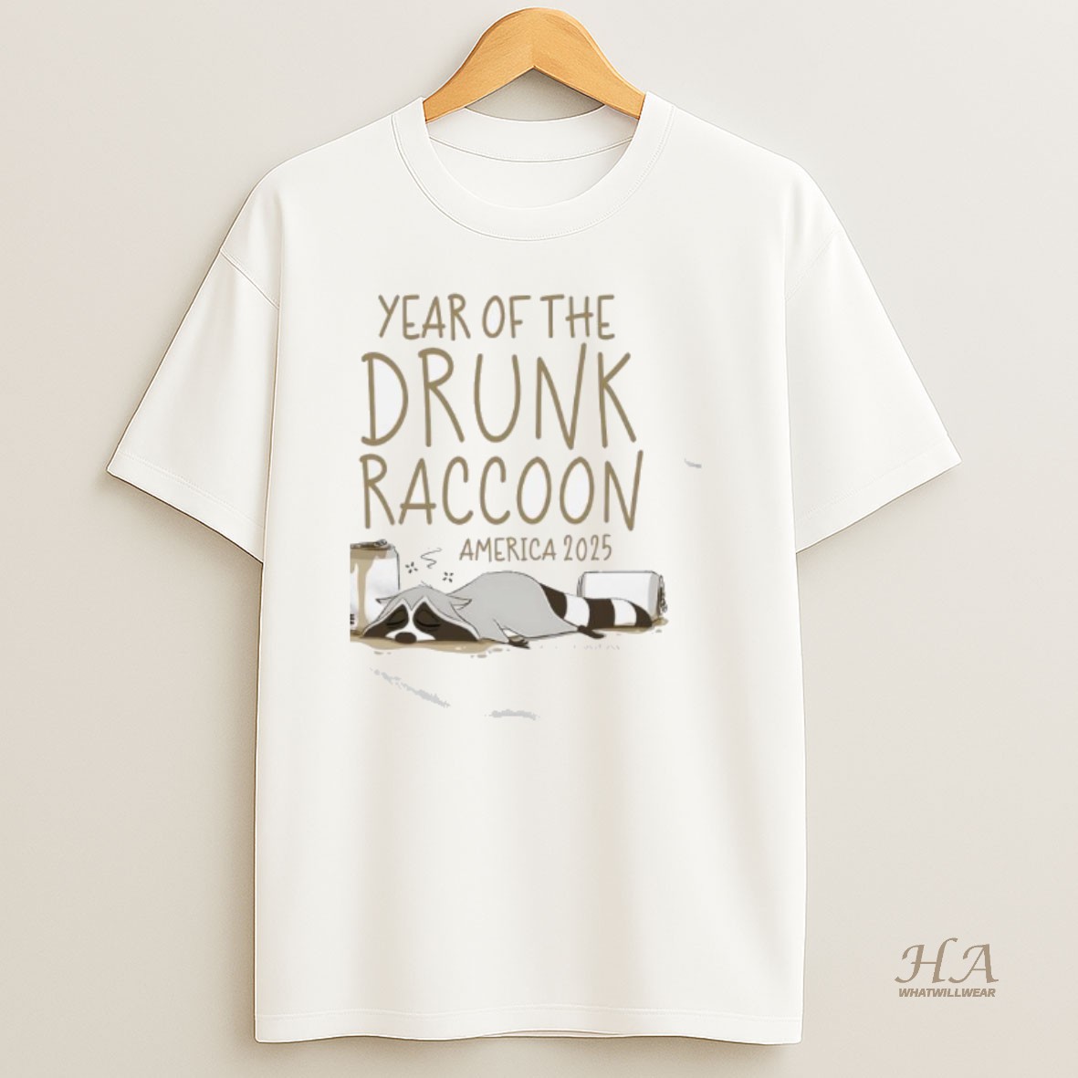 Official Year Of The Drunk Raccoon America 2025 Shirt