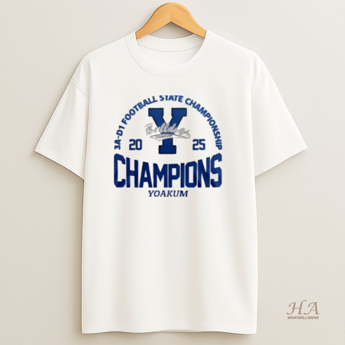 Official Yoakum 3a D1 Football State Champions T Shirt