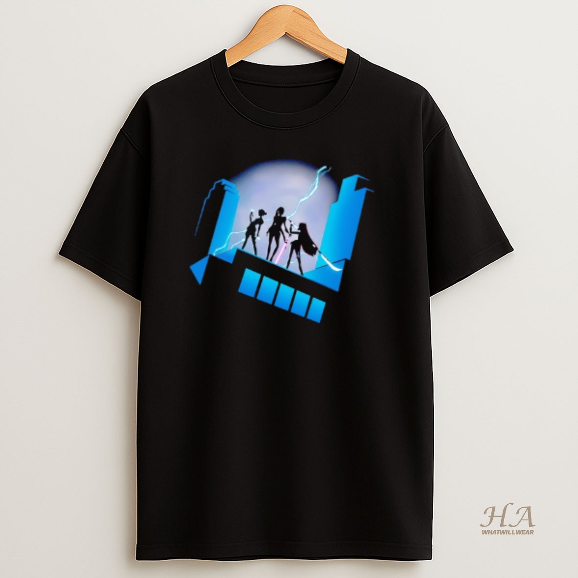 Official Zoey Rumi And Mira In The Style Of Batman The Animated Series Demon Hunters Rise T Shirt