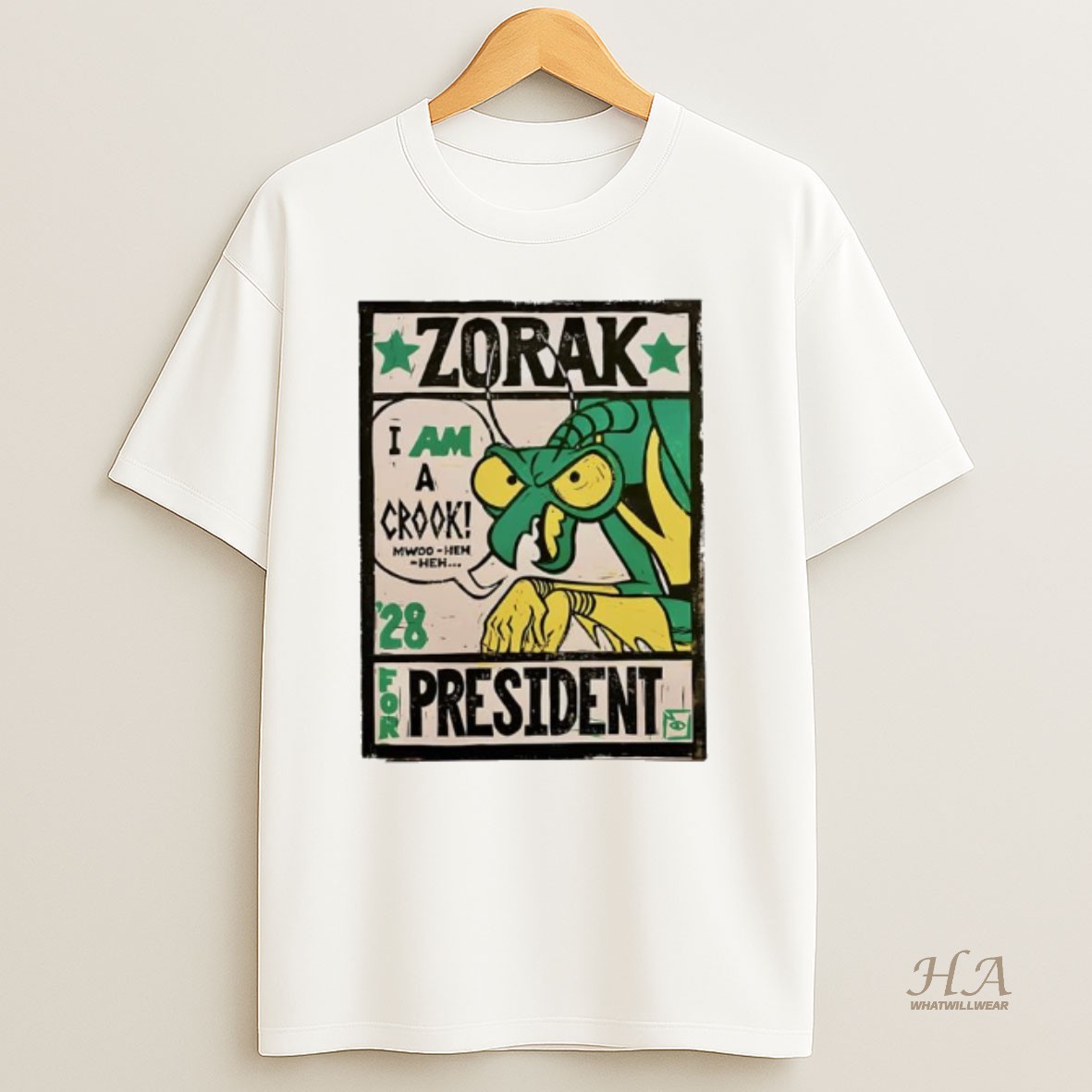 Official Zorak I Am A Crook For President 28 Shirt