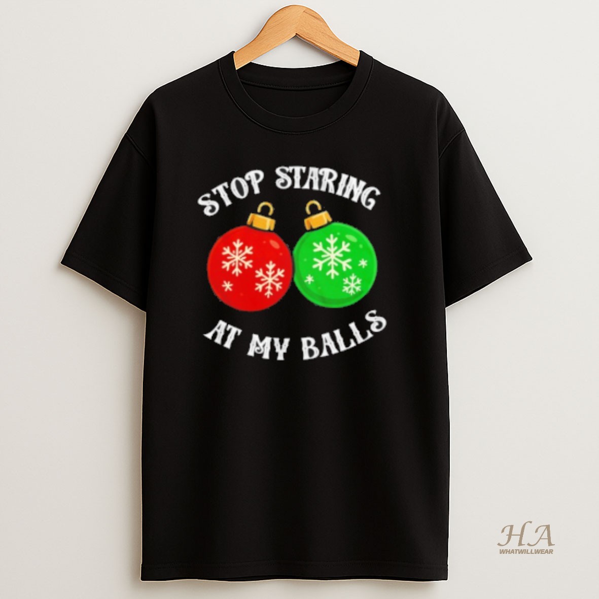 Official Christmas Stop Staring At My Balls T Shirt