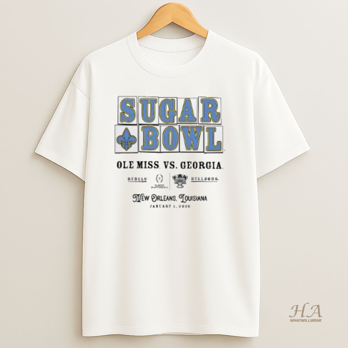 Official Mcqsrd3c Ole Miss Rebels Vs Georgia Bulldogs Cfp 2026 Sugar Bowl Bound Nola T Shirt