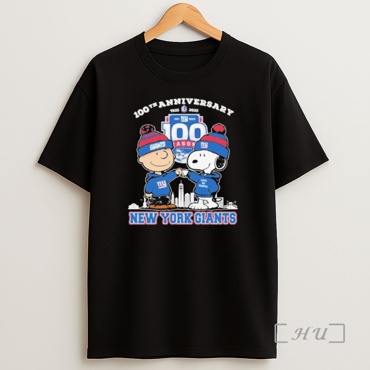 Officials 100th Anniversary Brown X Snoopy City New York Giants Shirt Sweatshirt Tee