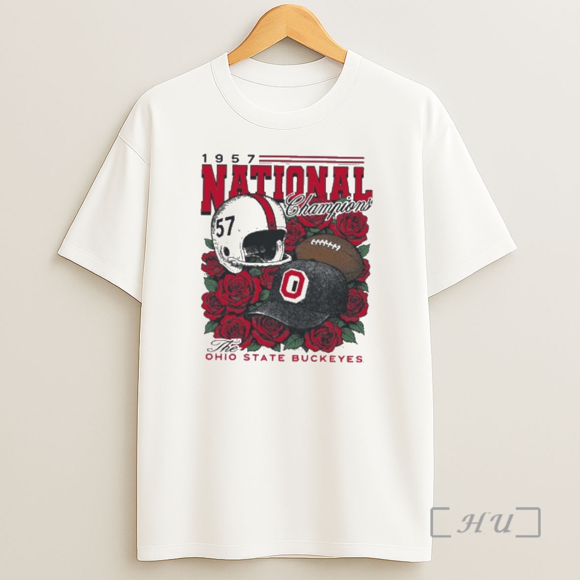 Officials 1957 National Champions The Ohio State Buckeyes Retro Shirt Sweatshirt Tee
