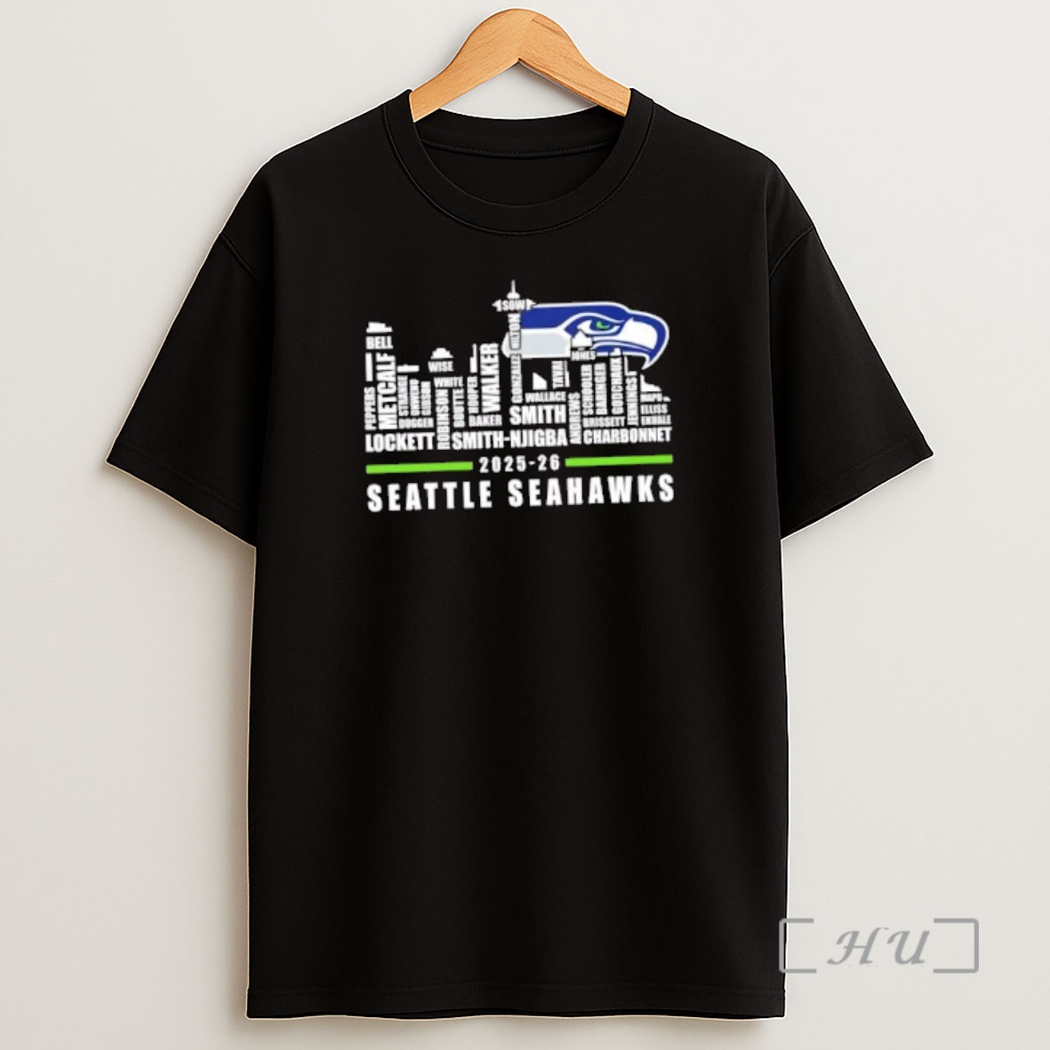 Officials 2025 26 Seattle Seahawks Football All Names City Skyline Shirt Sweatshirt Tee
