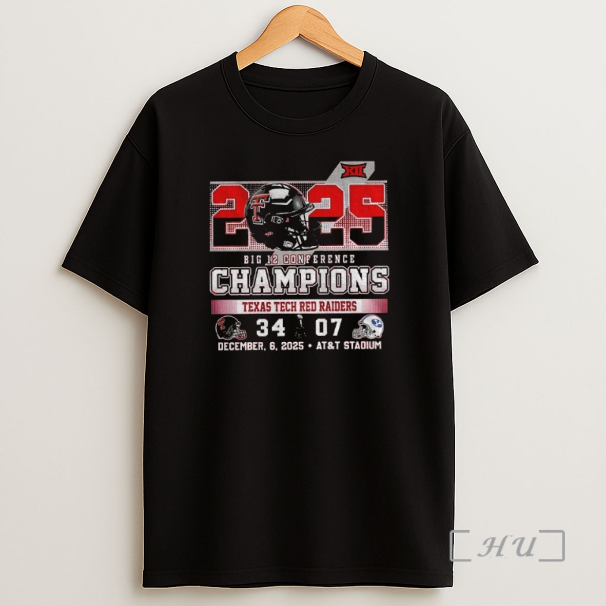 Officials 2025 Big 12 Conference Champions Texas Tech Red Raiders 34 Byu Cougars 07 Premium Shirt Sweatshirt Tee