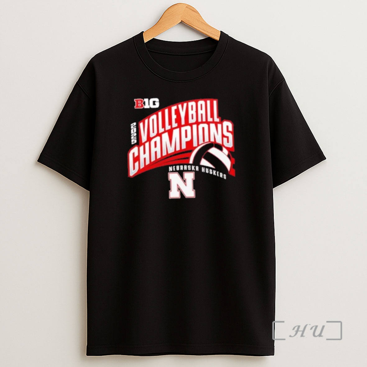 Officials 2025 Big Ten Champions Nebraska Volleyball 2 Sided Shirt Sweatshirt Tee