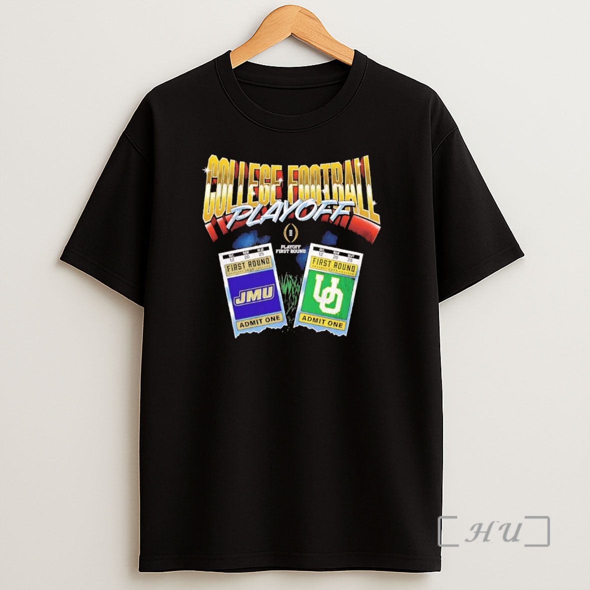 Officials 2025 Cfp First Round Oregon Ducks Vs James Madison Dukes Chriast Shirt Sweatshirt Tee