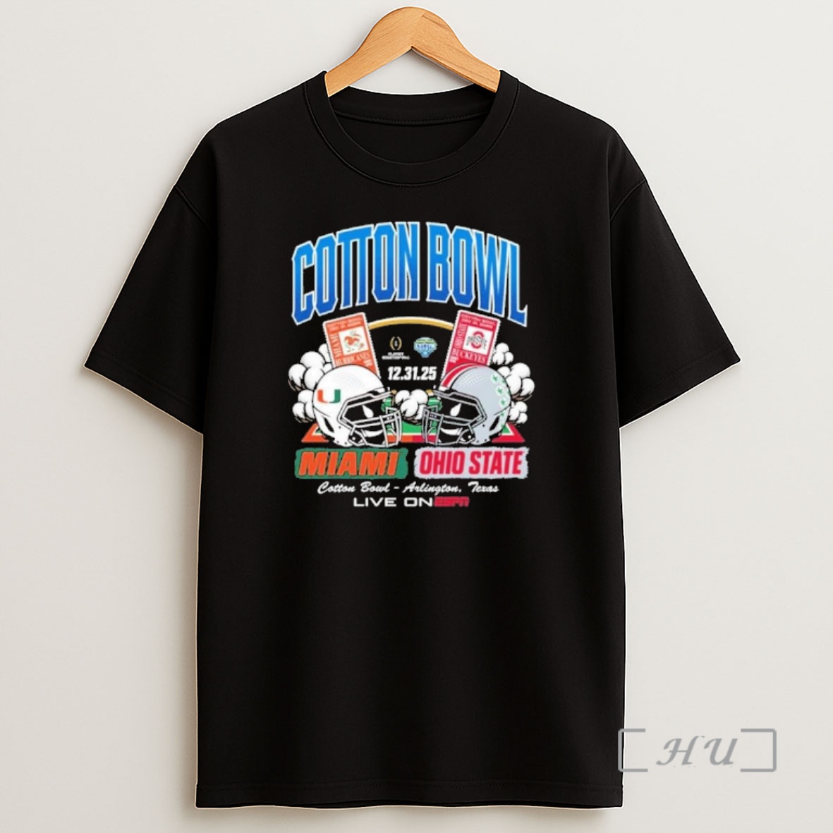 Officials 2025 Cotton Bowl Head To Head Miami Vs Osu Shirt Sweatshirt Tee