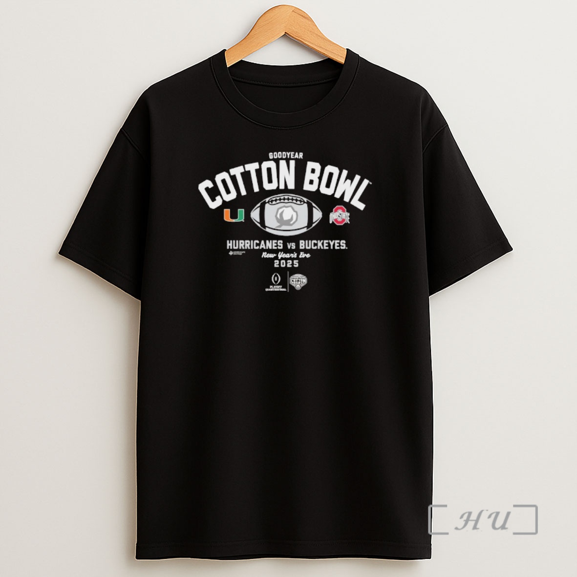 Officials 2025 Goodyear Cotton Bowl 2 Team Miami Hurricanes Vs Ohio State Buckeyes New Years Eve Shirt Sweatshirt Tee