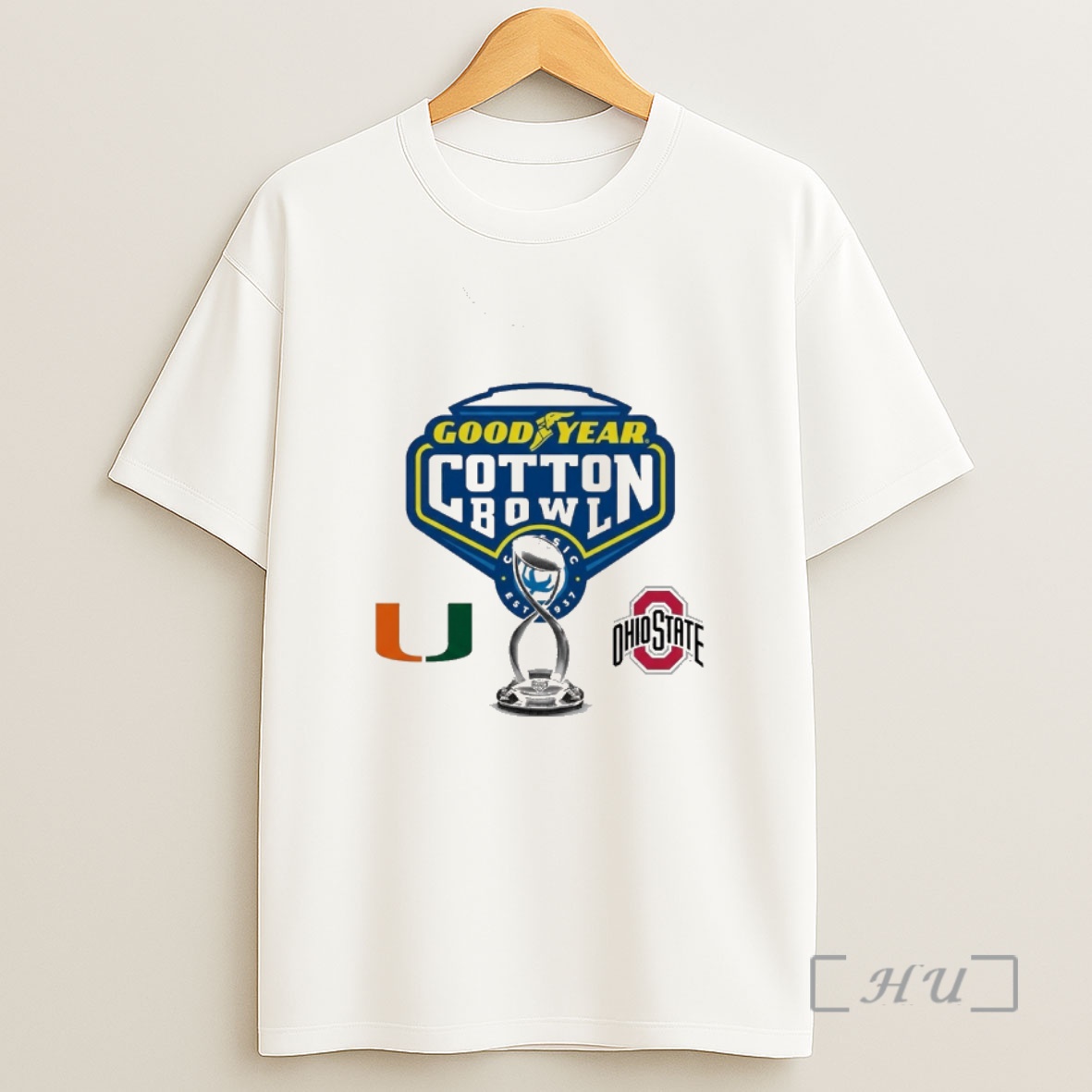 Officials 2025 Goodyear Cotton Bowl Trophy Miami Hurricanes Vs Ohio State Buckeyes December 31 Att Stadium Shirt Sweatshirt Tee