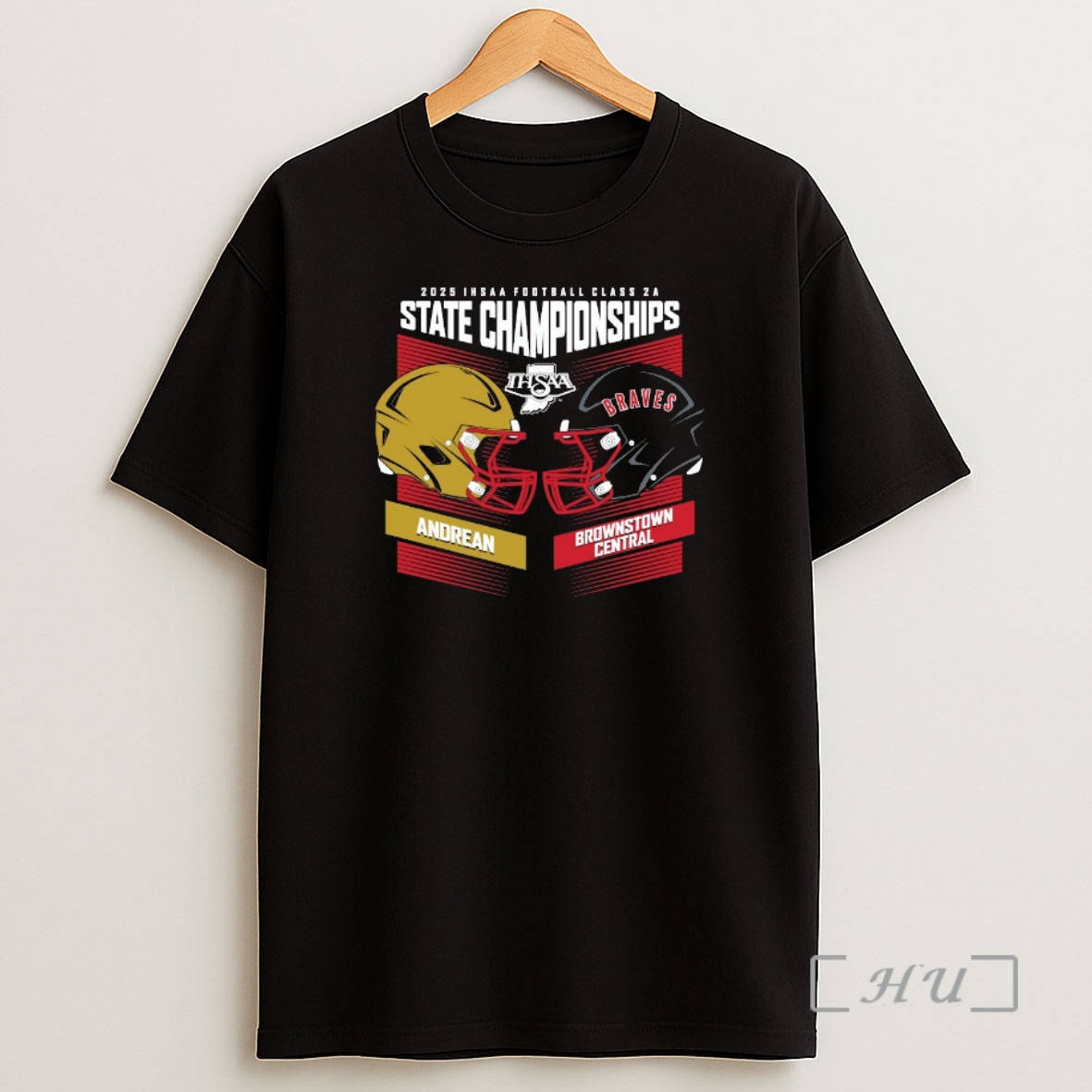 Officials 2025 Ihsaa Football State Championships Andrean 59ers Vs Brownstown Central Braves Head To Head Class 5a Shirt Sweatshirt Tee