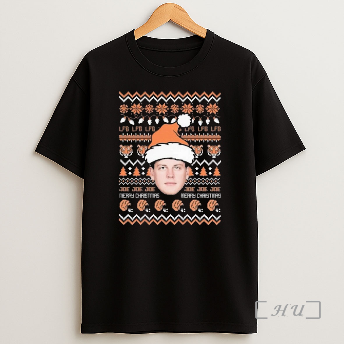 Officials 2025 Joe Burrow Lfg Nfl Cincinnati Bengals Merry Christmas Ugly Premium Shirt Sweatshirt Tee