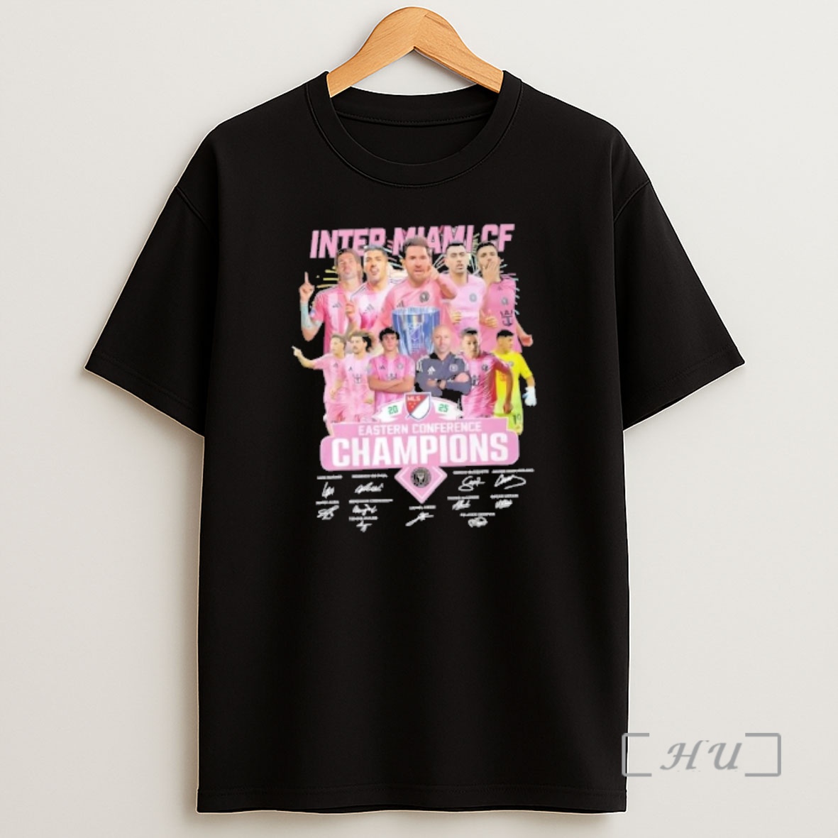 Officials 2025 Mls Eastern Conference Champions Inter Miami Lionel Messi And Players Signatures Premium Shirt Sweatshirt Tee