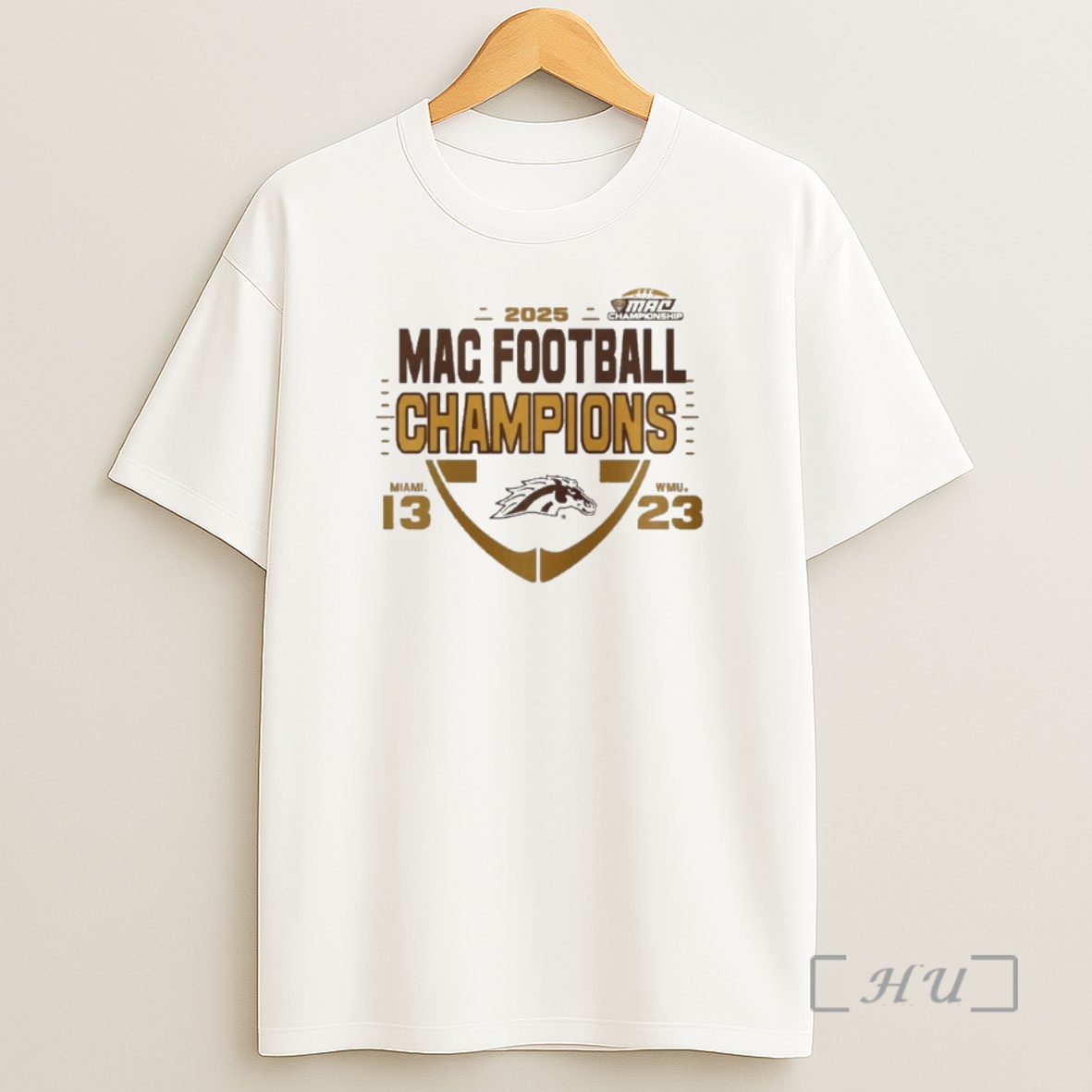 Officials 2025 Mac Football Champions Miami 13 Wmu 23 Logo Shirt Sweatshirt Tee