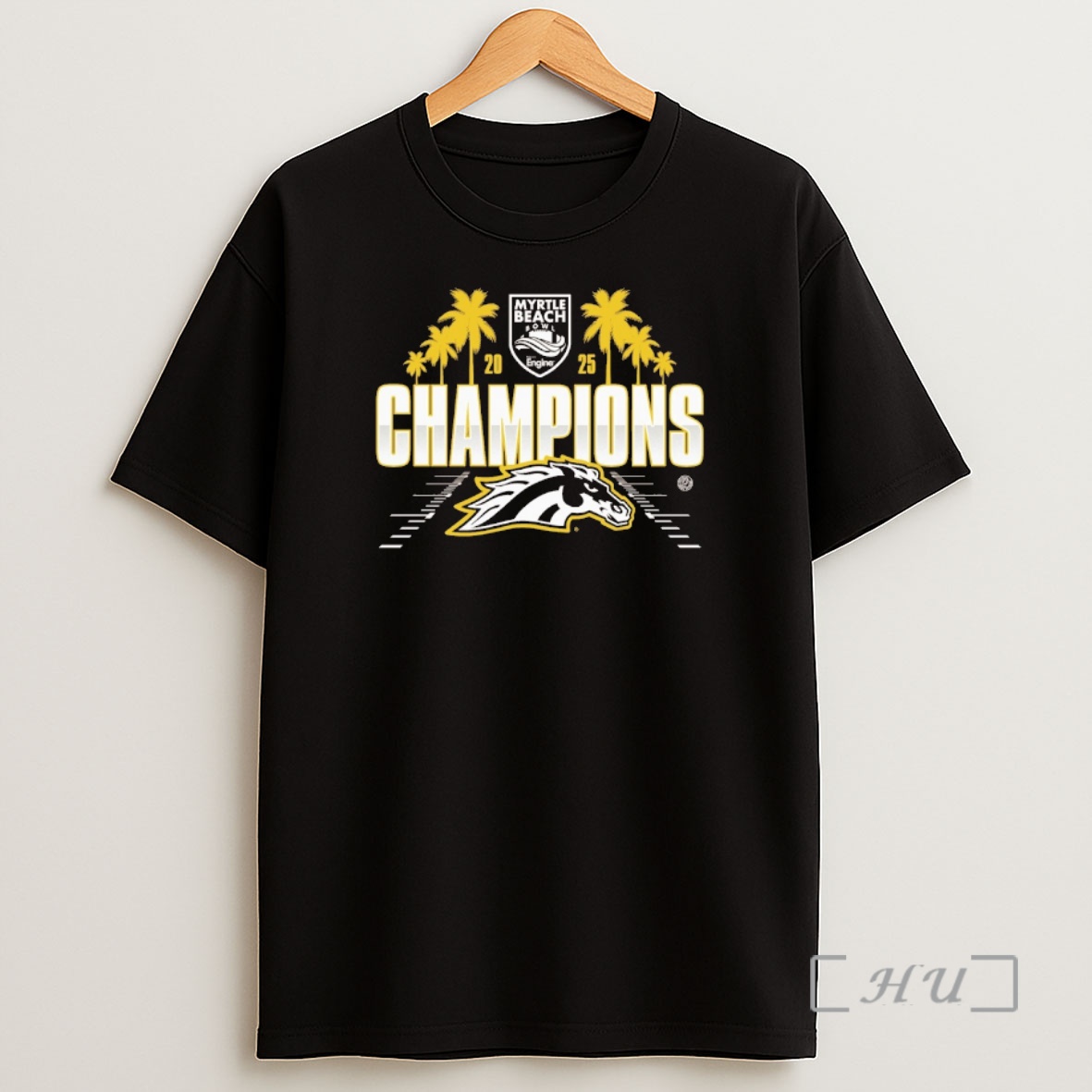 Officials 2025 Myrtle Beach Bowl Presented By Engine Western Michigan Broncos Football Champions Logos Shirt Sweatshirt Tee