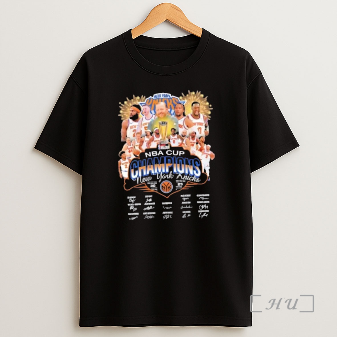 Officials 2025 Nba Cup Champions New York Knicks Mvp Jalen Brunson And All Players Signatures Shirt Sweatshirt Tee
