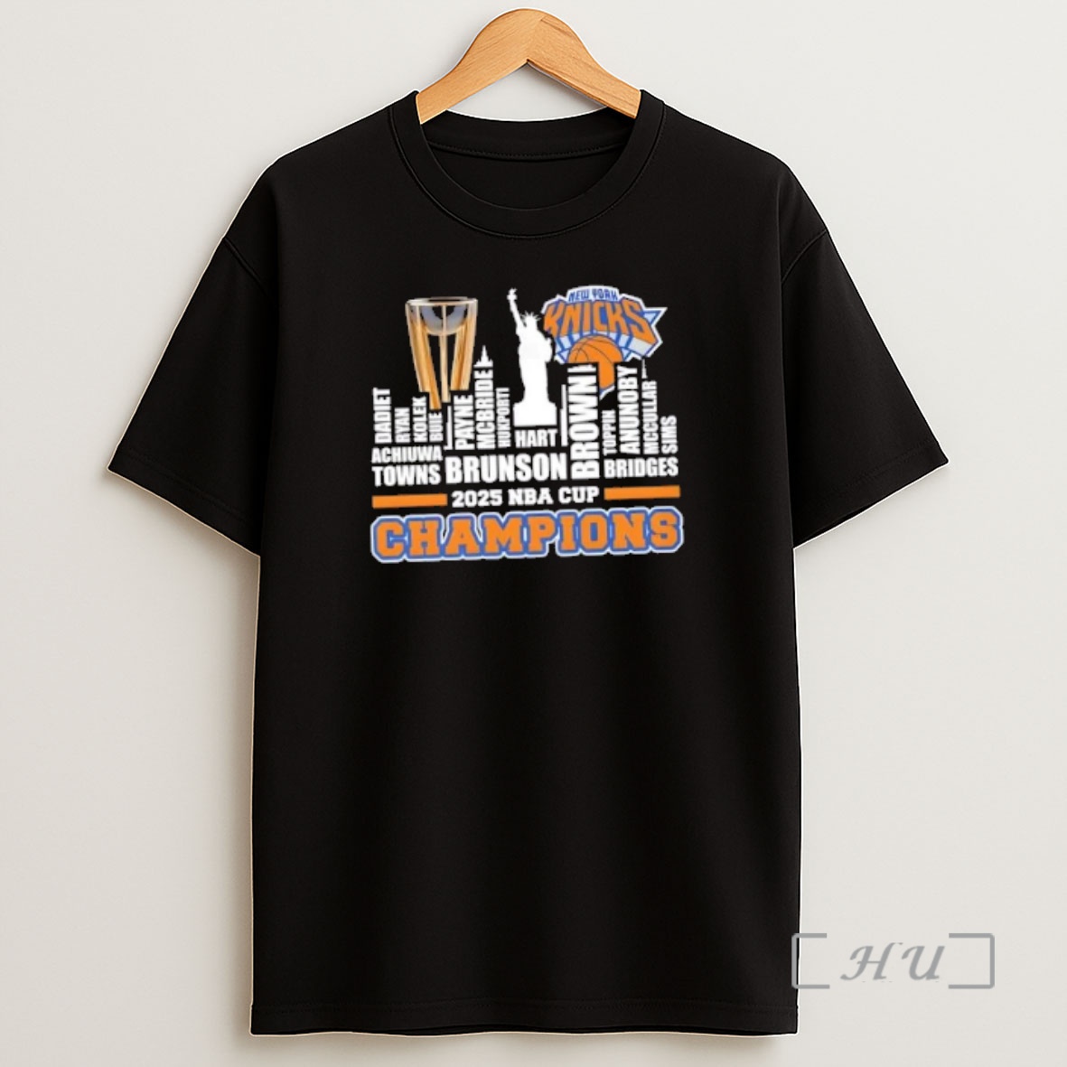 Officials 2025 Nba Cup Champions New York Knicks All Names City Skyline Shirt Sweatshirt Tee