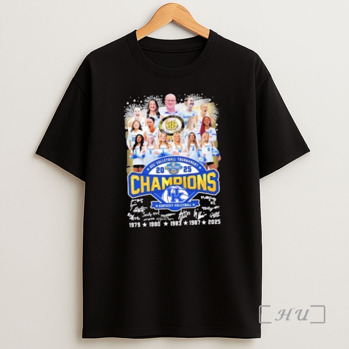 Officials 2025 Sec Volleyball Tournament Champions Kentucky Wildcats All Players Signatures Shirt Sweatshirt Tee