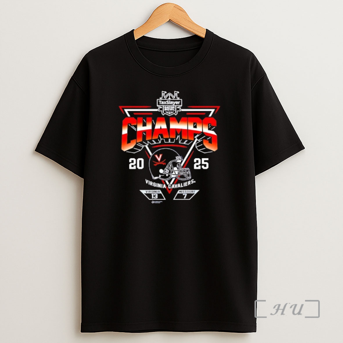 Officials 2025 Taxslayer Gator Bowl Virginia Cavaliers Football Champions Score Shirt Sweatshirt Tee