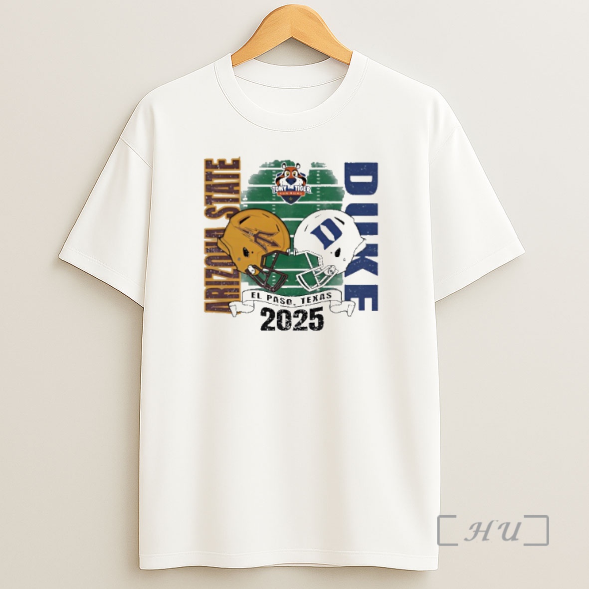 Officials 2025 Tony The Tiger Sun Bowl Arizona State Sun Devils Vs Duke Blue Devils Helmets Shirt Sweatshirt Tee