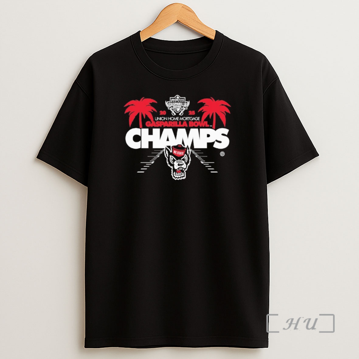 Officials 2025 Union Home Mortgage Gasparilla Bowl Champs North Carolina State Wolfpack Logos Shirt Sweatshirt Tee