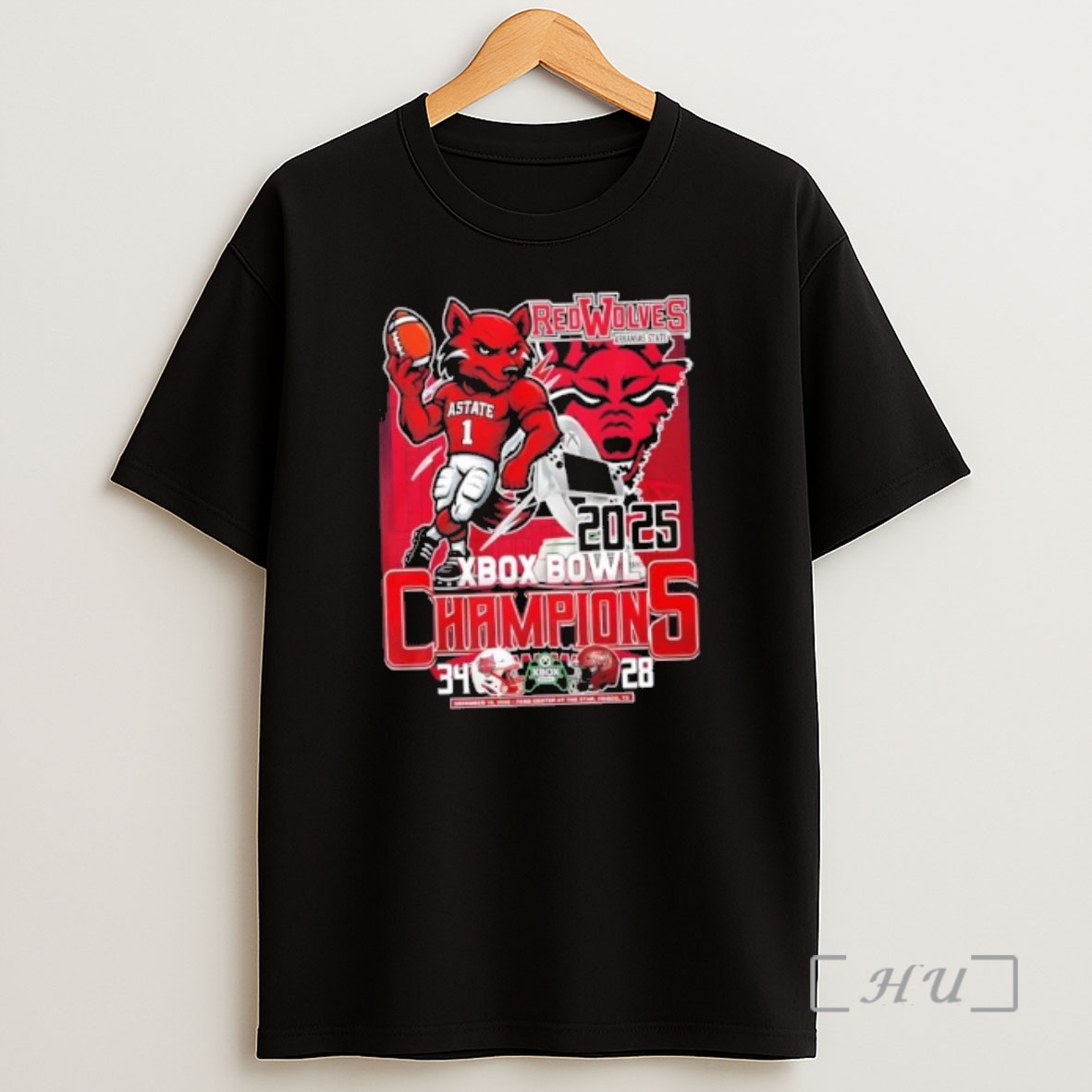 Officials 2025 Xbox Bowl Champions Red Wolves Arkansas State Mascot Shirt Sweatshirt Tee