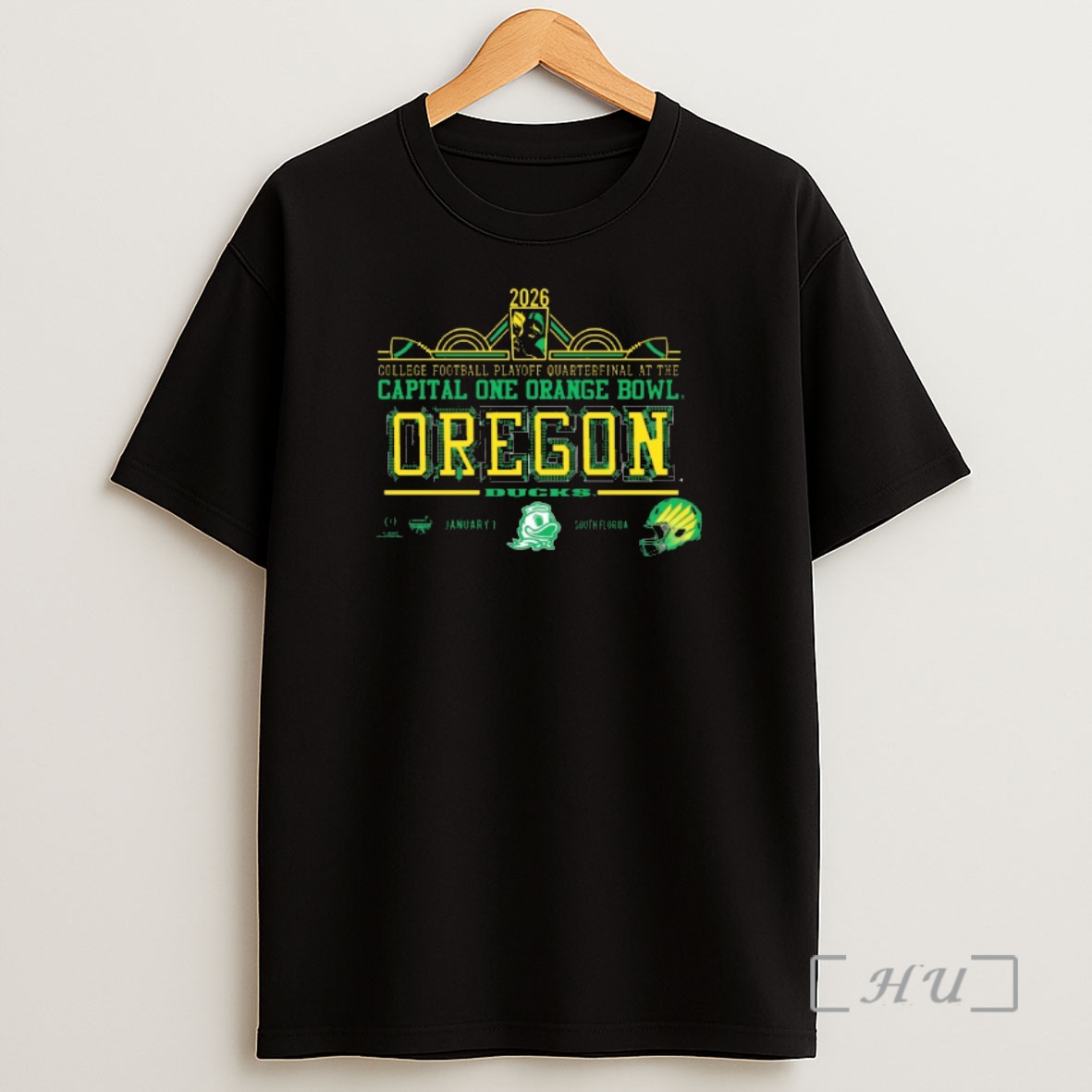 Officials 2026 Cfp Quarterfinal At The Capital One Orange Bowl Oregon Ducks January 1 South Florida Helmet Shirt Sweatshirt Tee