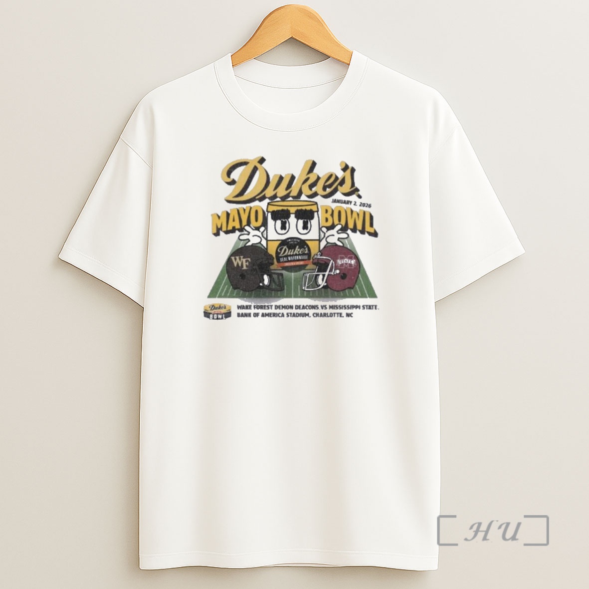 Officials 2026 Dukes Mayo Bowl 2 Team Wake Forest Vs Mississippi State Shirt Sweatshirt Tee