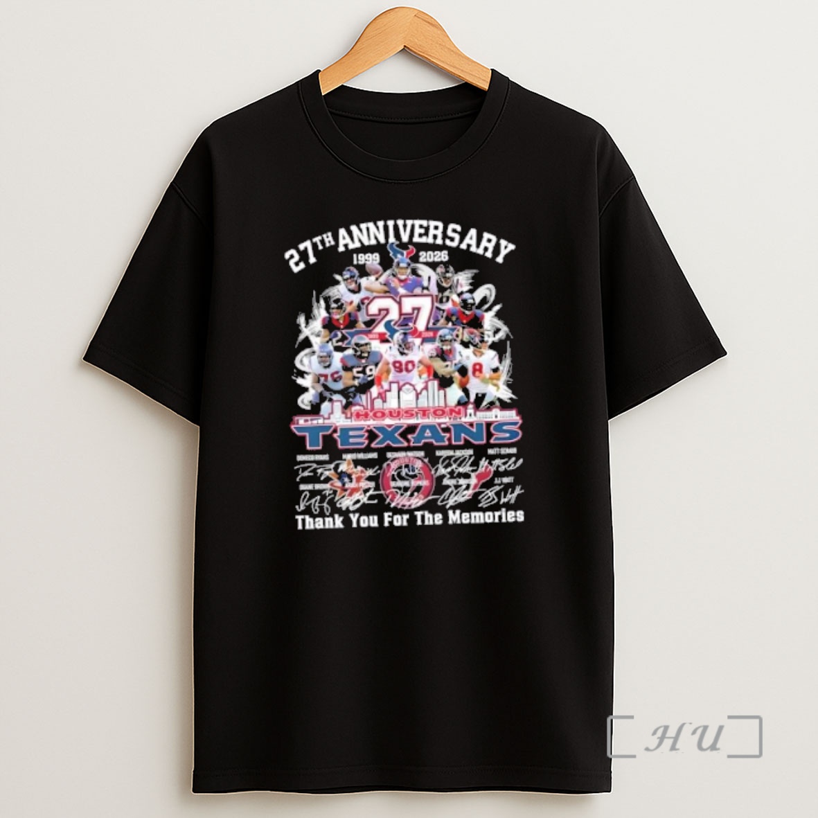 Officials 27th Anniversary 1999 2026 Houston Texans Demeco Ryans And Legends Thank You For The Memories Skyline Shirt Sweatshirt Tee