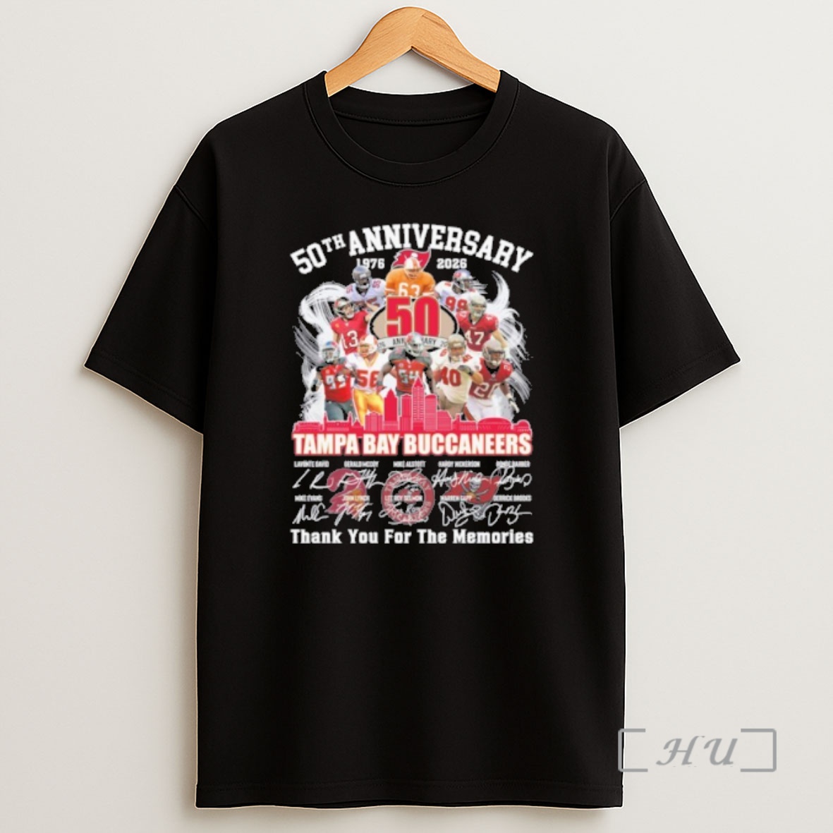 Officials 50th Anniversary 1976 2026 Team Player Tampa Bay Buccaneers Signature Thank You For The Memories Shirt Sweatshirt Tee
