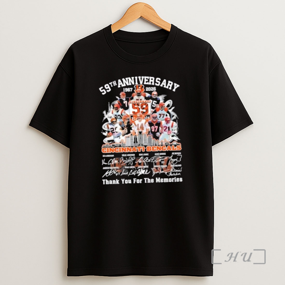 Officials 59th Anniversary 1967 2026 Cincinnati Bengals Ken Anderson And Legends Thank You For The Memories Skyline Shirt Sweatshirt Tee
