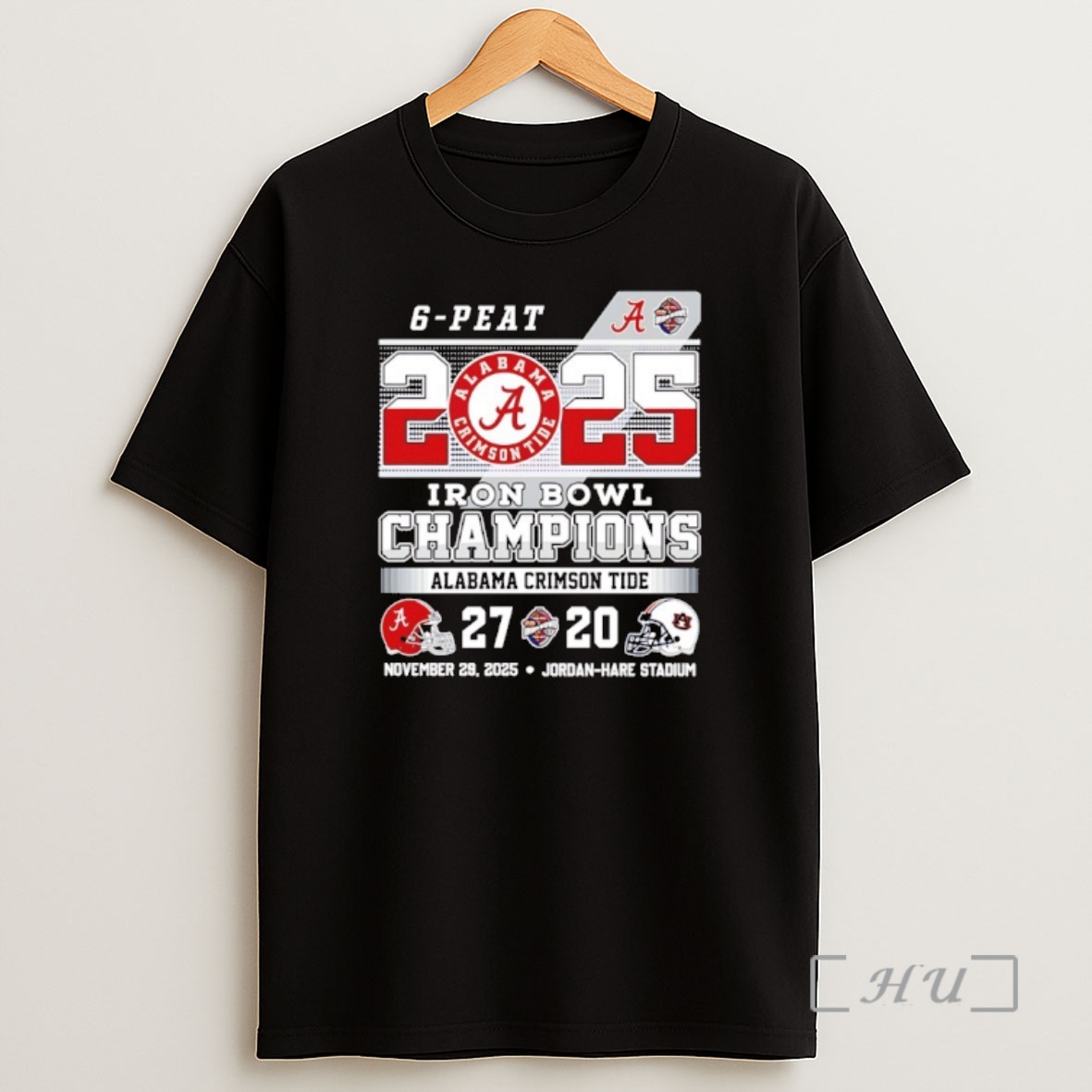 Officials 6 Peat Alabama Crimson Tide 2025 Iron Bowl Champions Helmets Premium Shirt Sweatshirt Tee